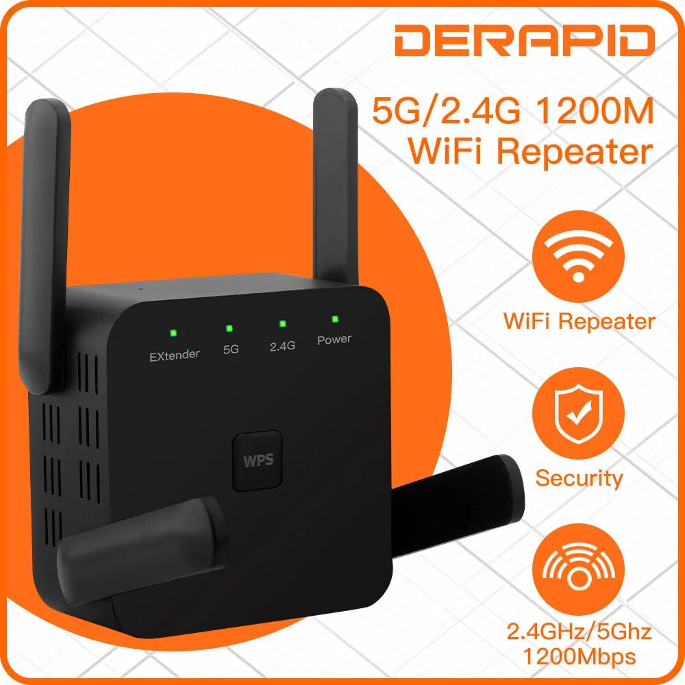 Wifi Smart Plug - WiFi Repeater 1200Mbps 2,4 GHz/5GHz Wireless