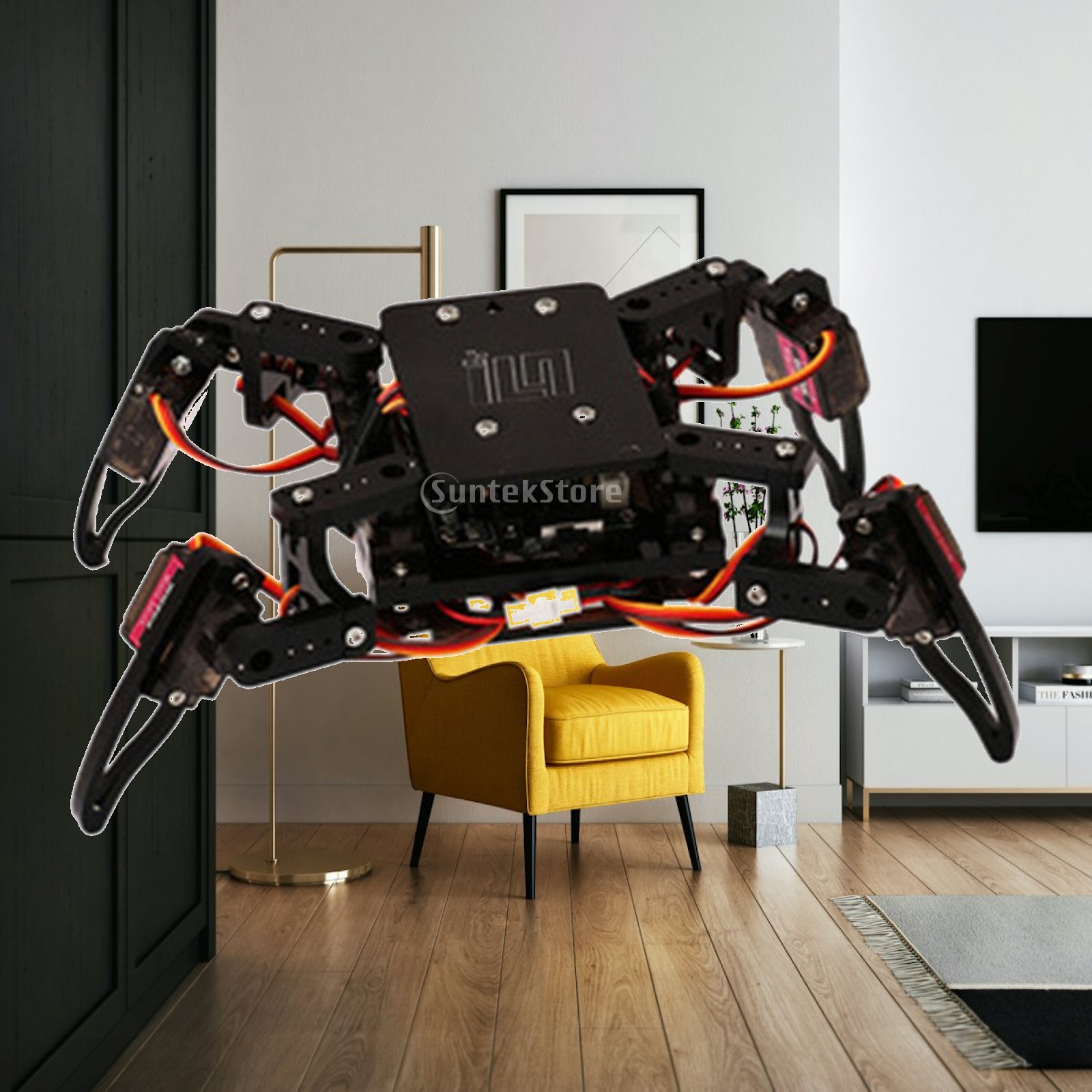 Stem Robotics Kit - Vierbeiniger Roboter-Bausatz STEM-Krabbelroboter Programmierbarer Roboter-Spielzeug-Projekt für
