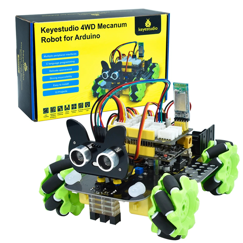 Esp32 Smart Home Kit - Keyestudio Mecanum 4WD Roboter-Auto für Arduino